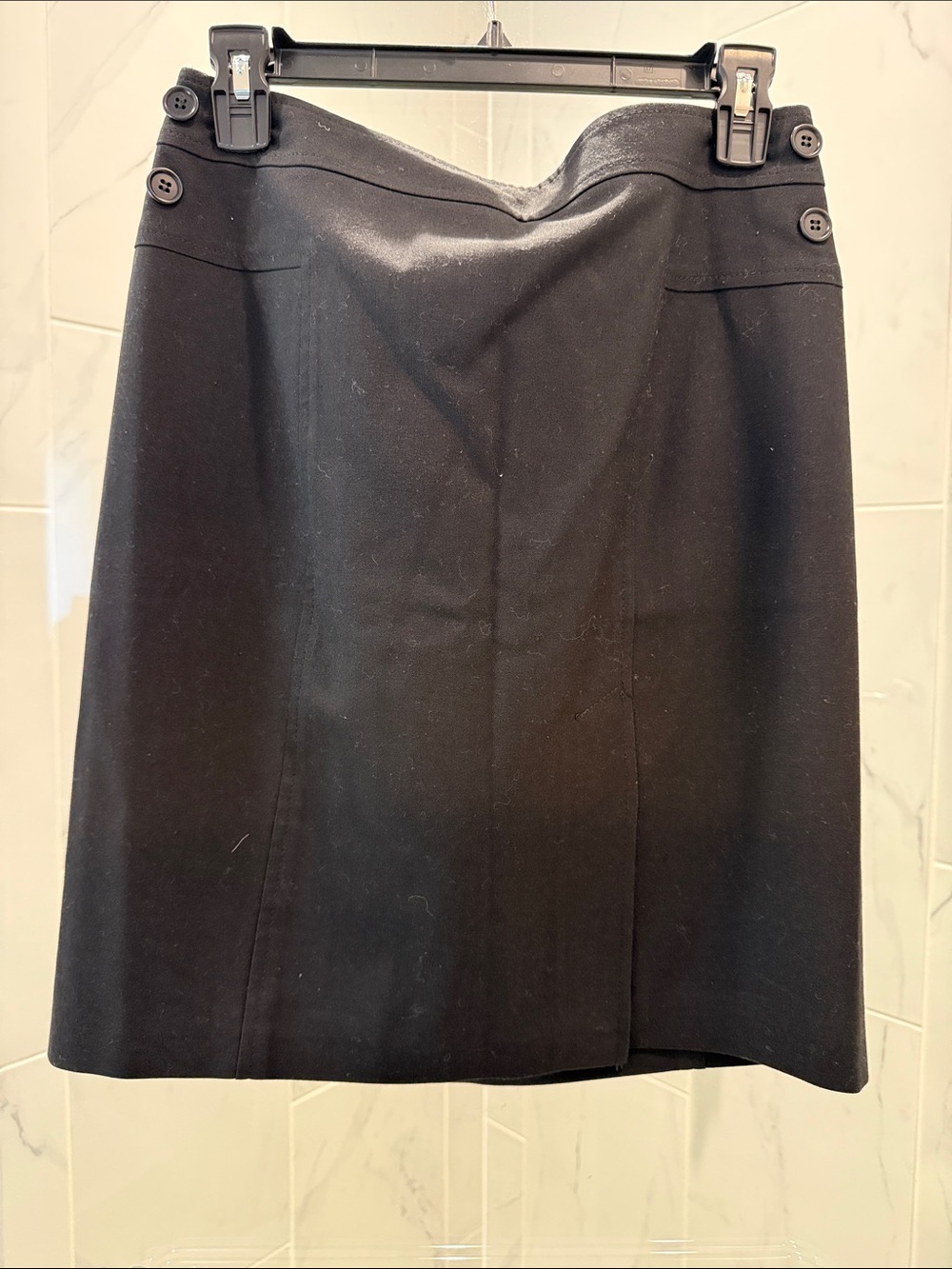 Classic Black Women's Skirt - Tailored A-Line Style size 6